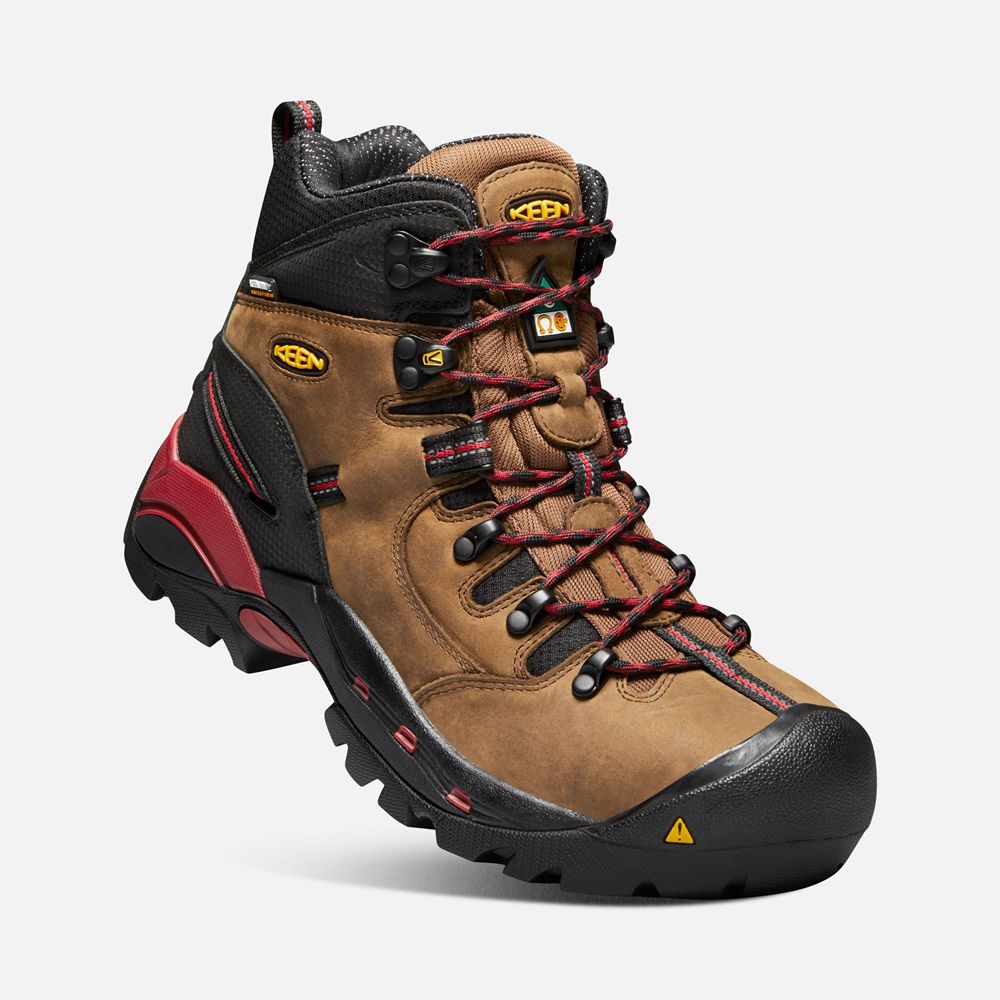Keen Arbetskängor Herr Bruna/Svarta - Csa Hamilton Waterproof (Carbon-Fiber Toe) - 428910MZH